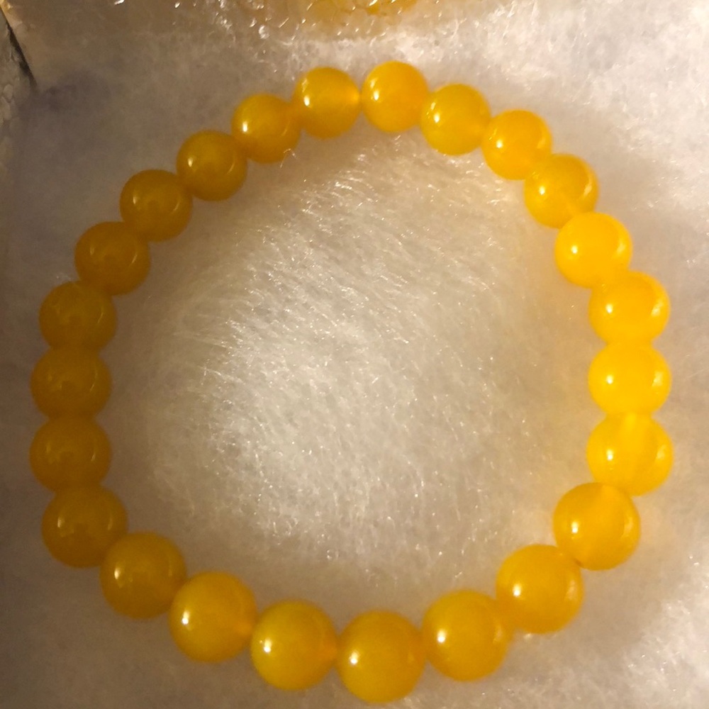 Genuine Natural Yellow Agate Healing Bracelet